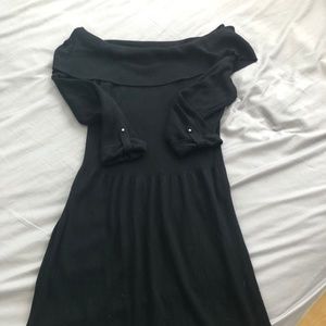 OFF SHOULDER SWEATER DRESS